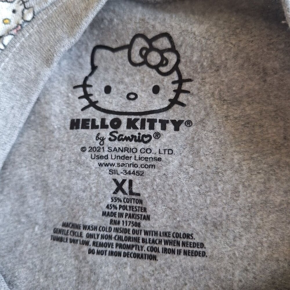 💙 Hello Kitty Cozy Crew Neck Sweatshirt Size XL Cute Comfy Streetwear - Picture 4 of 8